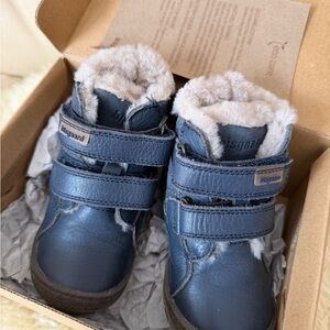 Cozy Navy Kids Boots
